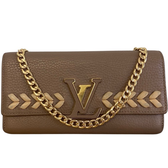 Auth. Louis Vuitton Portefeuille Capucines Taurillon Leather Long Wallet Braided - Picture 10 of 16